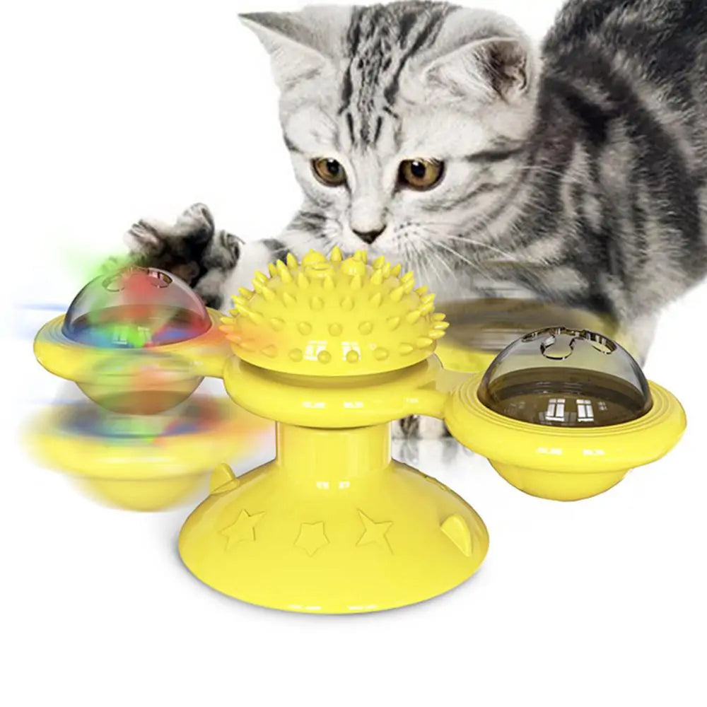 Pet Interactive Turntable Windmill Ball Toy